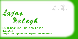 lajos melegh business card